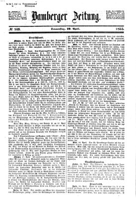 Bamberger Zeitung Donnerstag 19. April 1855