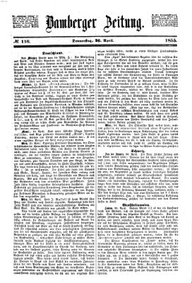 Bamberger Zeitung Donnerstag 26. April 1855