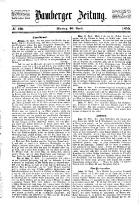 Bamberger Zeitung Montag 30. April 1855