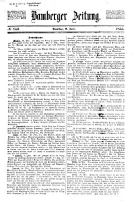 Bamberger Zeitung Samstag 2. Juni 1855