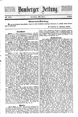 Bamberger Zeitung Dienstag 19. Juni 1855