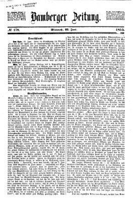 Bamberger Zeitung Mittwoch 27. Juni 1855