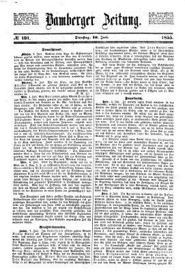 Bamberger Zeitung Dienstag 10. Juli 1855