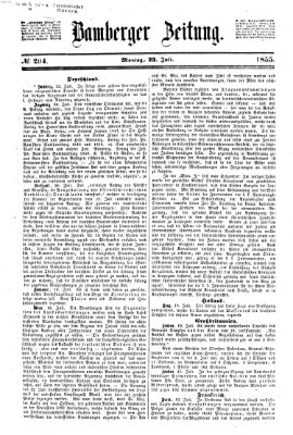 Bamberger Zeitung Montag 23. Juli 1855