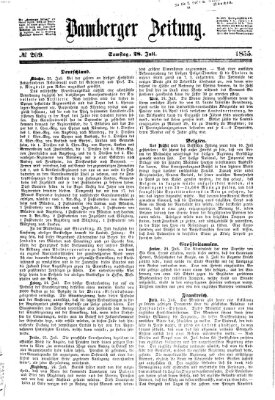 Bamberger Zeitung Samstag 28. Juli 1855