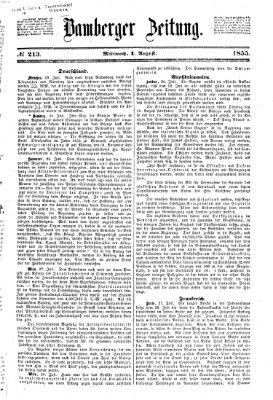 Bamberger Zeitung Mittwoch 1. August 1855