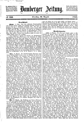 Bamberger Zeitung Dienstag 14. August 1855