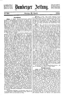 Bamberger Zeitung Sonntag 19. August 1855