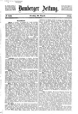 Bamberger Zeitung Dienstag 21. August 1855