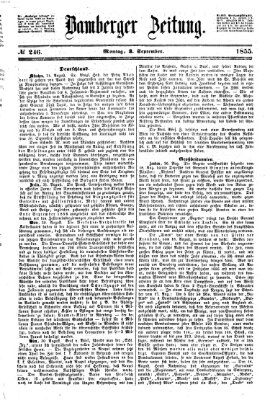 Bamberger Zeitung Montag 3. September 1855