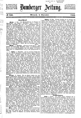 Bamberger Zeitung Mittwoch 5. September 1855