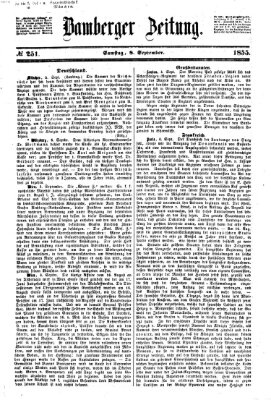 Bamberger Zeitung Samstag 8. September 1855