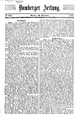 Bamberger Zeitung Montag 10. September 1855