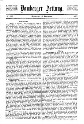 Bamberger Zeitung Mittwoch 12. September 1855