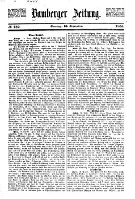 Bamberger Zeitung Sonntag 16. September 1855