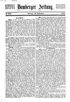 Bamberger Zeitung Montag 17. September 1855