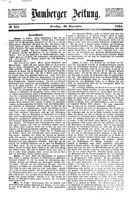 Bamberger Zeitung Dienstag 18. September 1855