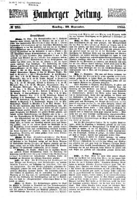 Bamberger Zeitung Samstag 22. September 1855