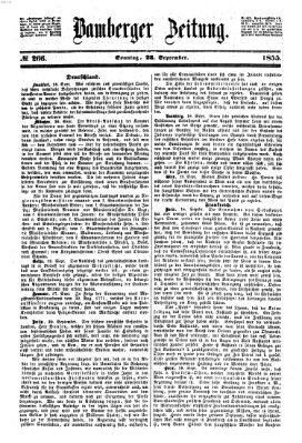 Bamberger Zeitung Sonntag 23. September 1855