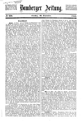 Bamberger Zeitung Dienstag 25. September 1855