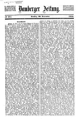 Bamberger Zeitung Samstag 29. September 1855