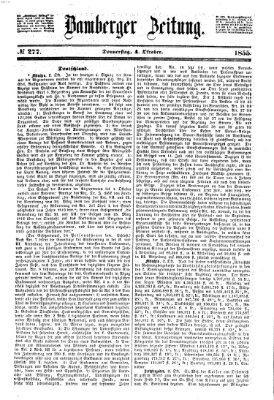 Bamberger Zeitung Donnerstag 4. Oktober 1855