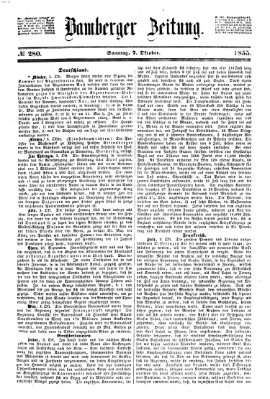 Bamberger Zeitung Sonntag 7. Oktober 1855