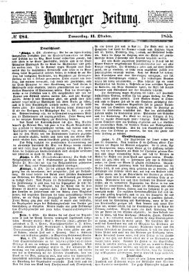 Bamberger Zeitung Donnerstag 11. Oktober 1855