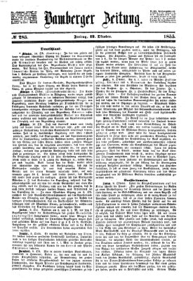 Bamberger Zeitung Freitag 12. Oktober 1855