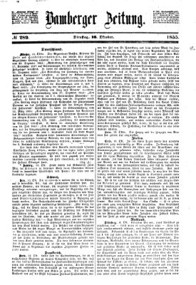 Bamberger Zeitung Dienstag 16. Oktober 1855