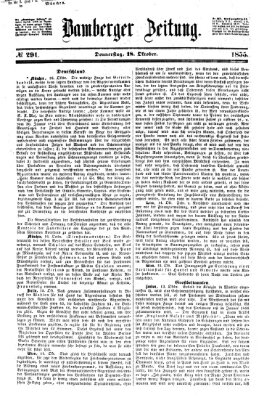 Bamberger Zeitung Donnerstag 18. Oktober 1855