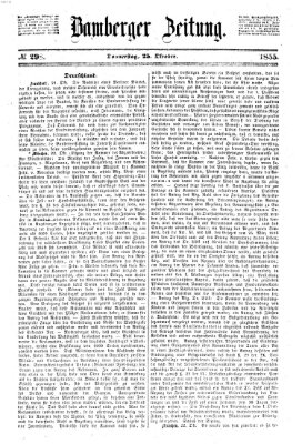 Bamberger Zeitung Donnerstag 25. Oktober 1855