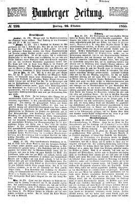 Bamberger Zeitung Freitag 26. Oktober 1855