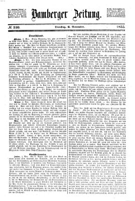 Bamberger Zeitung Dienstag 6. November 1855