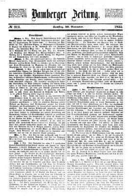 Bamberger Zeitung Samstag 10. November 1855