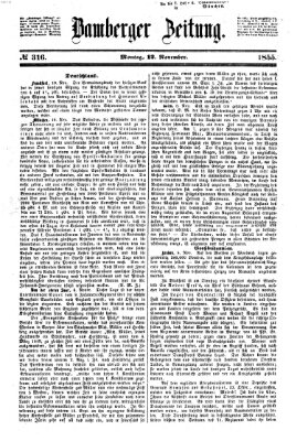 Bamberger Zeitung Montag 12. November 1855