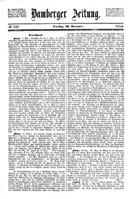 Bamberger Zeitung Dienstag 13. November 1855