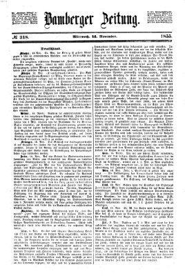 Bamberger Zeitung Mittwoch 14. November 1855