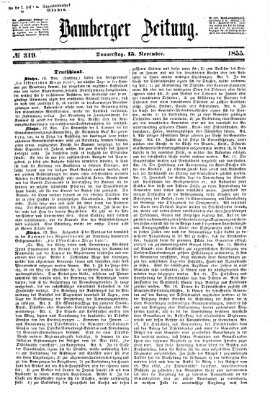 Bamberger Zeitung Donnerstag 15. November 1855