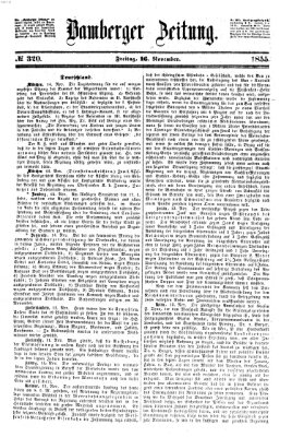 Bamberger Zeitung Freitag 16. November 1855