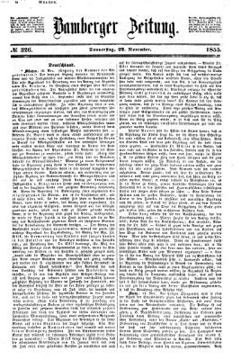 Bamberger Zeitung Donnerstag 22. November 1855