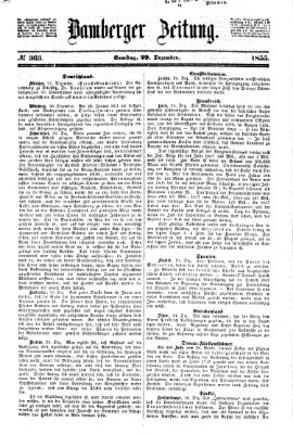 Bamberger Zeitung Samstag 29. Dezember 1855