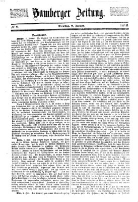 Bamberger Zeitung Dienstag 8. Januar 1856