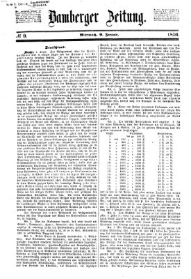 Bamberger Zeitung Mittwoch 9. Januar 1856