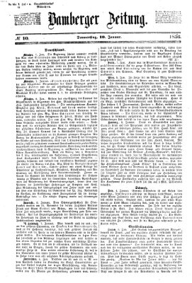 Bamberger Zeitung Donnerstag 10. Januar 1856