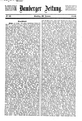 Bamberger Zeitung Samstag 12. Januar 1856