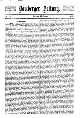 Bamberger Zeitung Montag 14. Januar 1856