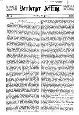 Bamberger Zeitung Dienstag 15. Januar 1856