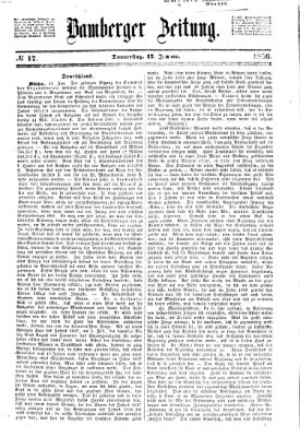 Bamberger Zeitung Donnerstag 17. Januar 1856