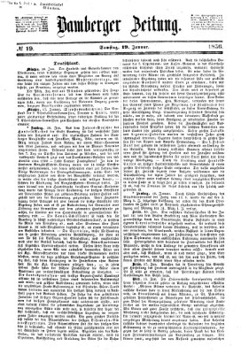 Bamberger Zeitung Samstag 19. Januar 1856